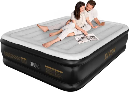 Vista 11 de DIVON Colchón de Aire Twin con Bomba Incorporada Elevado, Colchón Inflable de 18" con Diseño de Ondas, Se Infla en 2 Minutos, Colchón de Aire