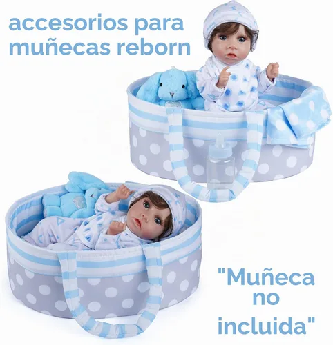 Vista 8 de BABESIDE Juego de 8 piezas de ropa para muñeca bebé con cuna para muñecas de 8-10-12 pulgadas, ropa y accesorios para muñeca bebé Bitty para bebés