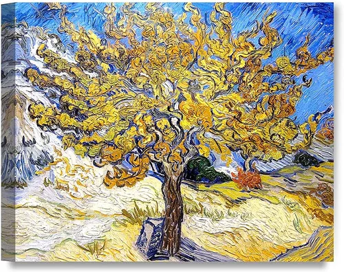 Vista 96 de Serie de pinturas de Vincent Van Gogh (favoritos). Reproducción de arte clásico de Van Gogh, impreso en lienzo, Algodón, Almond Blossom, 16x20