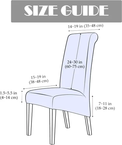 Vista 6 de Fundas para sillas de comedor de terciopelo elástico, de color liso, sin brazos, con parte inferior elástica para comedor, cocina, banquete