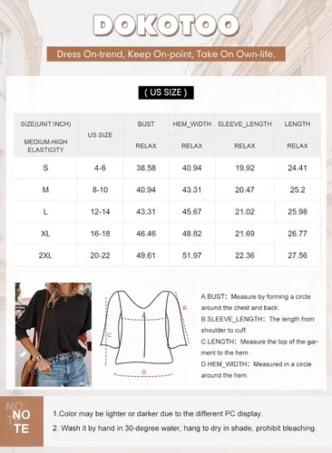 Vista 5 de Dokotoo Tops para mujer 2023 camisetas para mujer para mujer, camisas ajustadas básicas