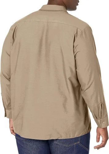 Vista 2 de Red Kap Camisa de trabajo industrial de manga larga para hombre Caqui