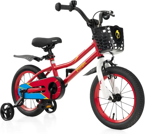 Vista 15 de BABY JOY Bicicleta para niños, 12, 14, 16, 18, 20 pulgadas, bicicletas para niños y niñas, adolescentes de 3 a 8 años o más con ruedas