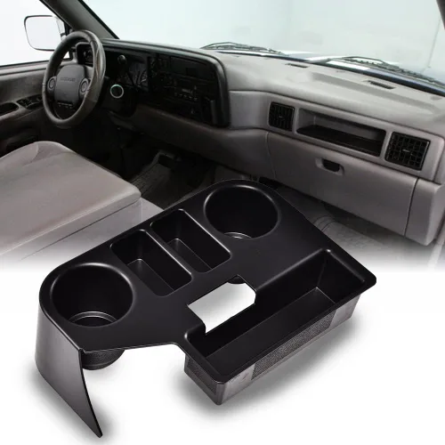 Vista 6 de PIT66 Soporte para taza de consola central, compatible con Dodge Ram 1500 2500 3500 1994-1997, color negro
