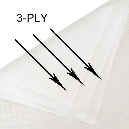 Vista 3 de 50 servilletas doradas negras de 3 capas, servilletas de cóctel de 5 x 5 pulgadas, servilletas de barra de papel dorado con borde de rayas