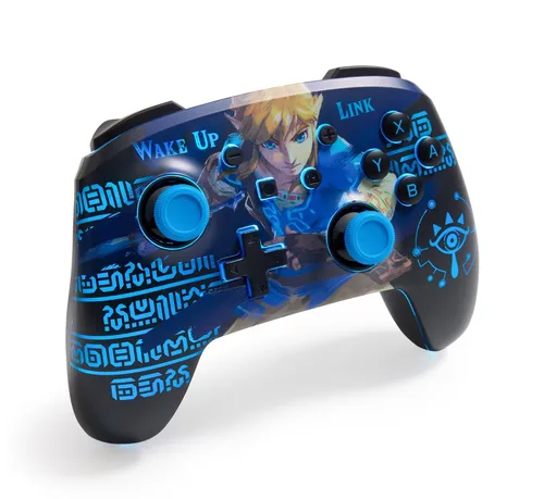 Vista 3 de PowerA Enhanced Wireless Controller for Nintendo Switch with Lumectra - Wake Up Link, Gamepad, Game Controller, Bluetooth Controller, Rechargeable