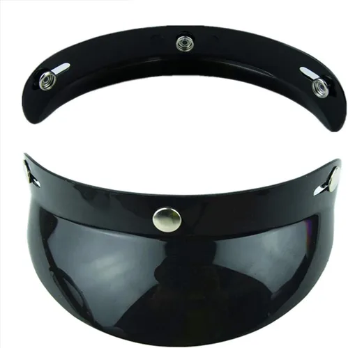 Vista 4 de Casco de Motocicleta con Visera de Pico para Casco de Cara Abierta 3/4, Casco Retro de Motocicleta y Casco Medio, Protección Solar