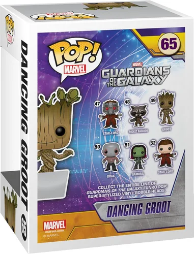 Vista 2 de Muñeco con cabeza en movimiento de Funko POP! de Marvel: Dancing Groot