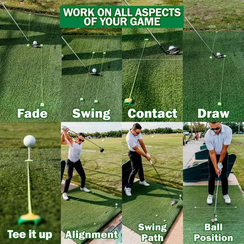 Vista 7 de Tee Claw - Paquete de 20 cordones para práctica de golf - Ayuda de entrenamiento multiusos, béisbol y otros deportes