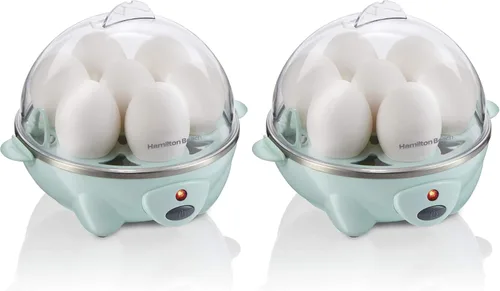 Vista 11 de Hamilton Beach Cocedor de Huevos Eléctrico 3 en 1 para Huevos Duros, Huevos Escalfados, Preparador de Omelets y Vaporizador de Verduras, Capacidad