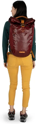 Vista 8 de Osprey Transporter - Mochila para portátil con tapa enrollable, estampado de hojas de palma