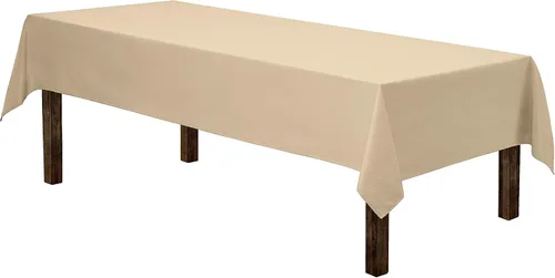 Vista 100 de Gee Di Moda - Mantel rectangular de 60 x 84 pulgadas – Mantel rectangular de poliéster lavable para mesa de 5 pies