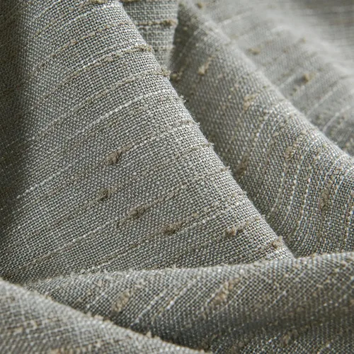 Vista 5 de Cortinas semitransparentes con textura de lino natural gris para sala de estar/dormitorio, con pestaña trasera, 2 paneles, 40 pulgadas de ancho x 84