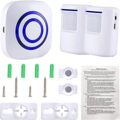 Vista 7 de Alarma de sensor de movimiento - Seanme alarma inalámbrica para entrada de 100m de larga distancia de transmisión de señal, sistema de alarma