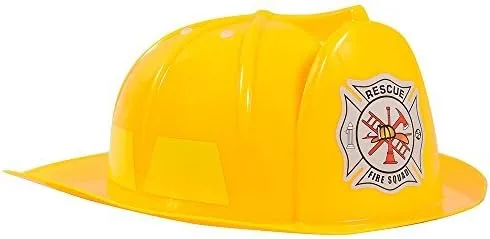 Vista 2 de Tigerdoe Disfraz de bombero paquete de 2 cascos casco de bombero sombreros de bombero accesorios para bomberos