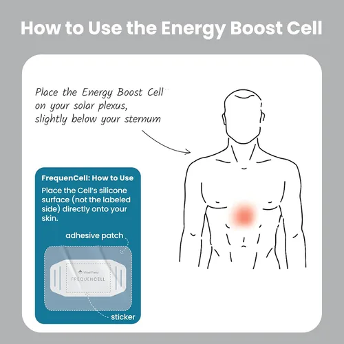 Vista 4 de Energy Boost FrequenCell • Terapia de frecuencia portátil para aumentar y vitalidad • Combate el agotamiento y aumenta la motivación • 100% natural