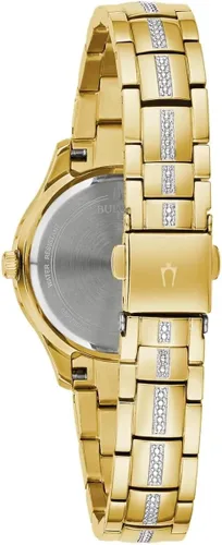 Vista 3 de Bulova Ladies' Crystal Phantom 3-Hand, Small Second Hand Quartz Watch, Mother-of-Pearl Dial