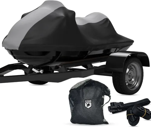 Vista 8 de Funda impermeable para moto acuática compatible con SEA DOO GTI SE 2006-2007, color azul/negro, remolcable, protege de la lluvia, el sol y mucho