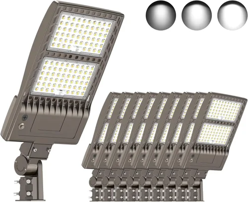 Vista 17 de KUKUPPO Luz LED de estacionamiento de 200 W, luz de poste de estacionamiento de grado industrial con certificación DLC UL, luz LED caja de zapatos