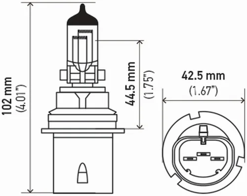 Vista 3 de HELLA 9004 - Kit de ampolla doble de 2.0 TB de alto rendimiento, 12 V, 65/45 W, paquete de 2