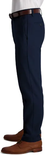 Vista 2 de Haggar Cool 18 Pro Slim Fit Flat Front Superflex Pantalón de cintura para hombre