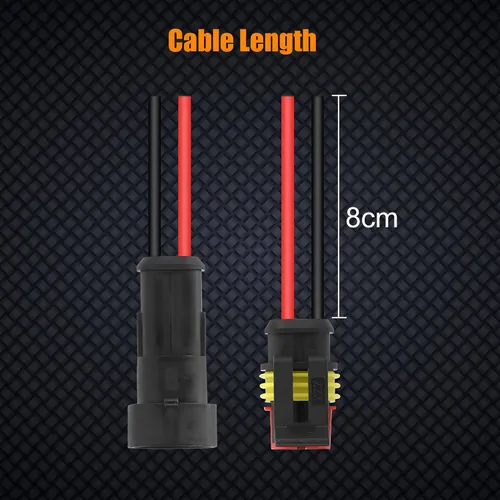 Vista 7 de JacobsParts Conector eléctrico impermeable, enchufe de 2 pines, conectores de cable eléctrico automático para automóvil, camión, barco y otras
