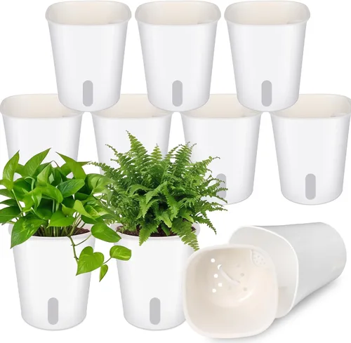 Vista 12 de Ziliny 20 piezas de 3.74 pulgadas Macetas de riego automático Macetas de riego automático para plantas de interior Macetas de plástico para jardín