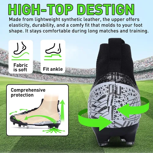 Vista 3 de Tacos de fútbol para hombre y mujer, zapatos de fútbol para interiores y exteriores