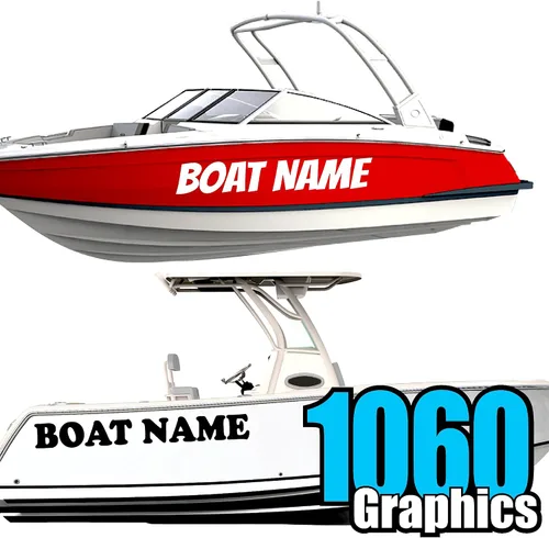 Vista 12 de Calcomanías de letras y números de barco personalizados (dos calcomanías) de vinilo marino