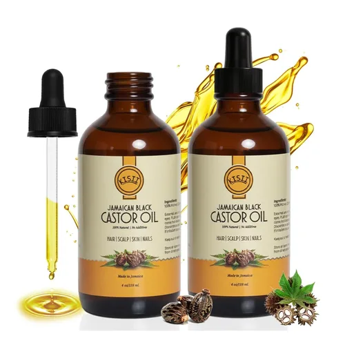 Vista 8 de Aceite de ricino negro jamaicano – Aceite de ricino 100% puro para el crecimiento del cabello, cuidado del cuero cabelludo, piel brillante y uñas.