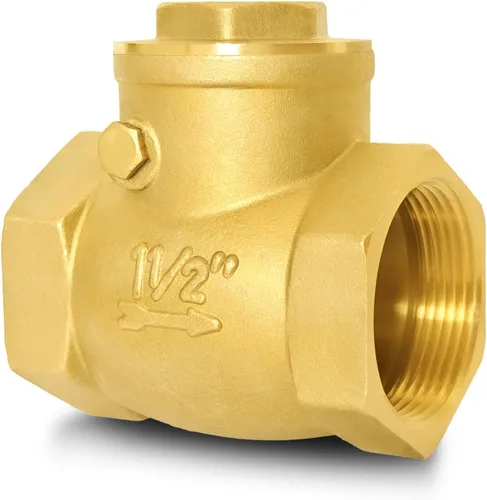 Vista 12 de Válvula de retención horizontal de 1" NPT, latón, rosca hembra resistente