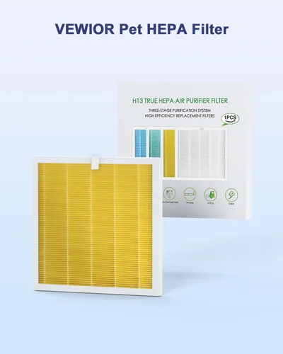 Vista 4 de VEWIOR Filtro de repuesto oficial True HEPA, purificador de aire compatible con VEWIOR A3N, filtro HEPA verdadero H13 para filtro de aire A3N