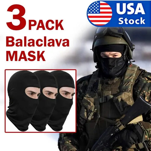 Vista 4 de Paquete de 3 pasamontañas con un agujero, máscara de esquí de verano, para refrescar el sudor, protector UV, gorra de cara completa, bufanda