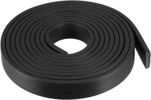 Vista 19 de uxcell Tira de sello de goma rectangular maciza, 0.197 in de ancho, 0.118 in de grosor, 3.3 ft de largo, color negro