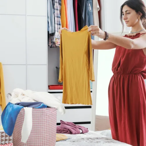Vista 4 de Cestas plegables para la ropa sucia, cestas de lino y algodón para lavandería, plegables e impermeables con asas, organizador de almacenamiento