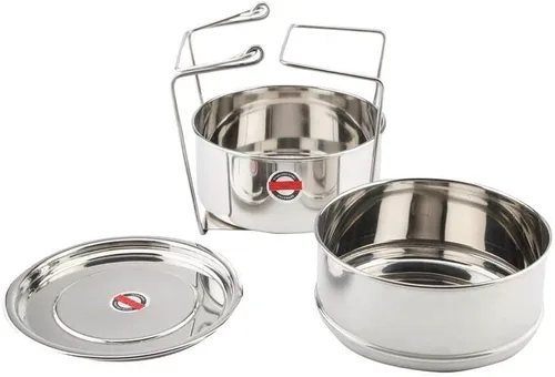Vista 2 de Juego de separadores de cocina de acero inoxidable para olla a presión con tapa exterior de 5 litros múltiples recipientes de cocina/vaporizador