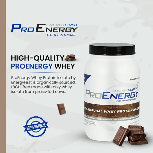 Vista 2 de EnergyFirst Aislado de proteína de suero de chocolate alimentado con pasto (2 libras), batido alto en proteínas, sin gluten, sin OMG, ideal