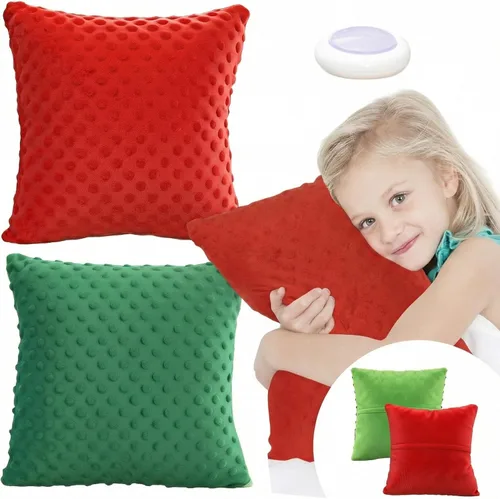 Vista 8 de Kigley Paquete de 2 Almohadas Vibratorias Sensoriales para Niños y Adultos Activadas por Presión 12 x 12 Masaje con Protuberancias de Estimulación