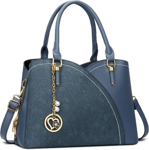 Vista 7 de KKXIU Monederos y bolsos de mano con triple compartimento para mujer, bolso de mano con asa superior