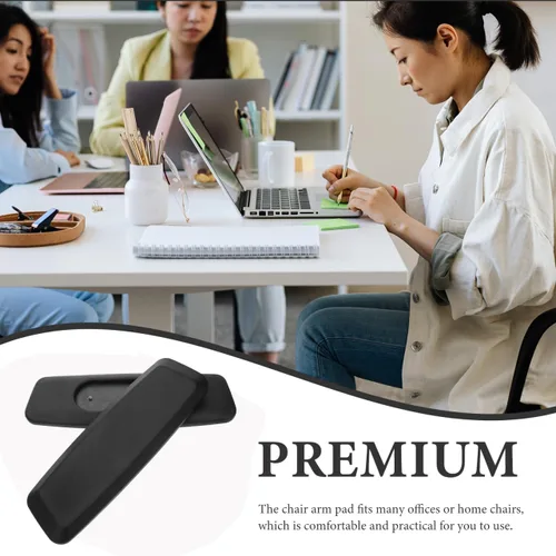 Vista 4 de Reemplazo de reposabrazos de elevación giratoria para sillas de oficina, almohadillas de cuero PU, cómodas y ajustables para silla de computadora