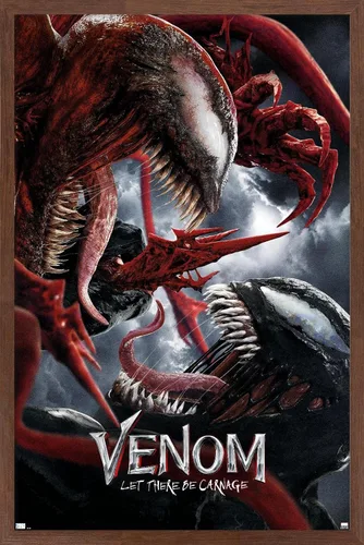 Vista 7 de Trends International Marvel Venom: Let There be Carnage - Póster de pared de batalla de una hoja, 14.725 x 22.375 pulgadas, versión enmarcada
