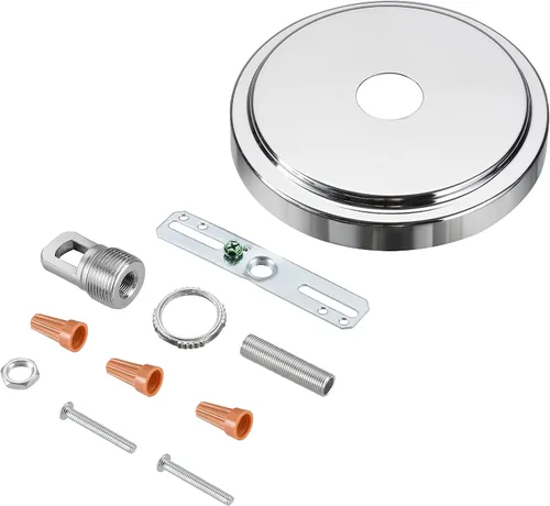 Vista 11 de Aspen Creative 21508-11 - Kit de lámpara de araña de transición y toldo con bucle para cuello, bronce aceitado, diámetro de 5-1/2 pulgadas, orificio