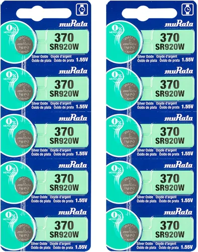 Vista 10 de Murata Batería 370 SR920W 1.55V Celda de botón de reloj de óxido de plata (5 baterías)