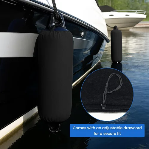 Vista 4 de Fundas para guardabarros de barco, calcetines protectores de grado marino para parachoques de muelle, resistentes a los rayos UV y a los arañazos