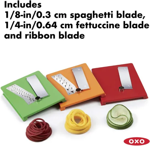 Vista 21 de OXO Good Grips - Espiralizador de mesa de 3 cuchillas con succión StrongHold