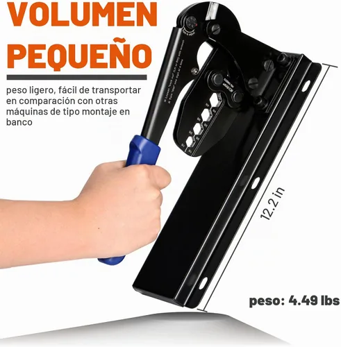 Vista 7 de iCrimp - Engarzadora de cable tipo montaje en banco para terminales de cable de batería y terminal de cable de cobre AWG 1/0, 2/0, 3/0, 4/0