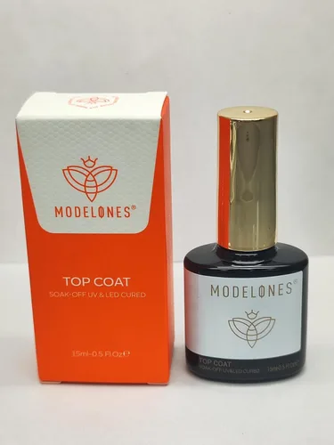 Vista 7 de Modelones – Capa superior de gel sin limpieza de alto brillo y larga duración, transparente para uñas acrílicas, 0.51 onzas líquidas, lámpara Una