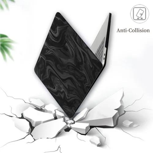 Vista 2 de Funda de cuero compatible con MacBook Pro de 16 pulgadas 2020 2019 versión A2141 con Touch Bar/Touch ID, funda protectora de plástico para laptop