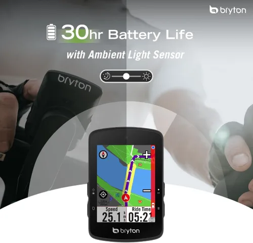 Vista 6 de Bryton Rider S510 Bike Computer and Sensors y Gardia R300L Radar trasero y Sport Mount Bundle
