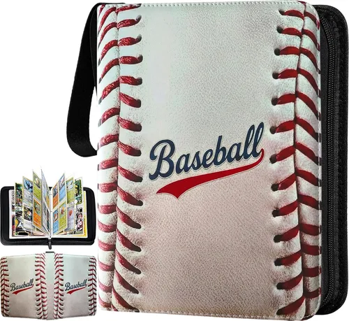 Vista 9 de Carpeta de Tarjetas de Béisbol con 440 Bolsillos, Libro de Tarjetas de Béisbol de 55 Fundas con 3 Anillas, Soporte para Tarjetas de Intercambio